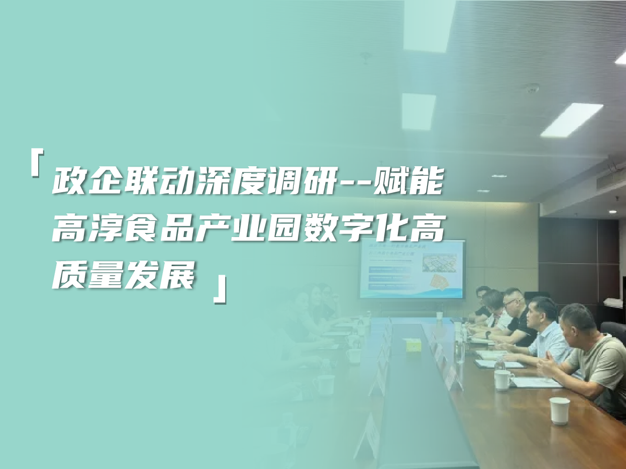 政企联动深度调研--赋能高淳食品产业园数字化高质量发展
